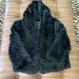 Marc by March jacobs black rabbit 3/4 sleeve coat